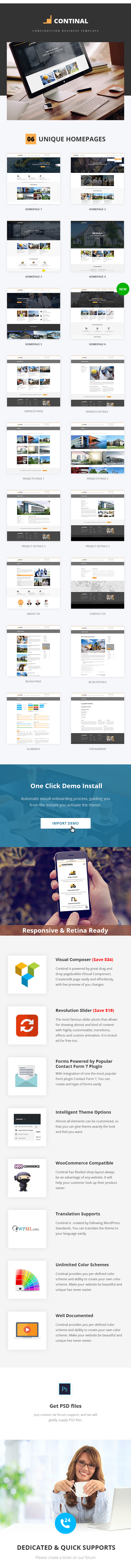 Continal - Construction & Business WordPress Theme